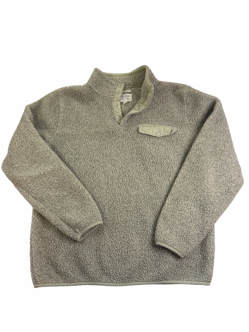 Lucky Brand Men's Sage/Grey Sherpa Henley Pullover